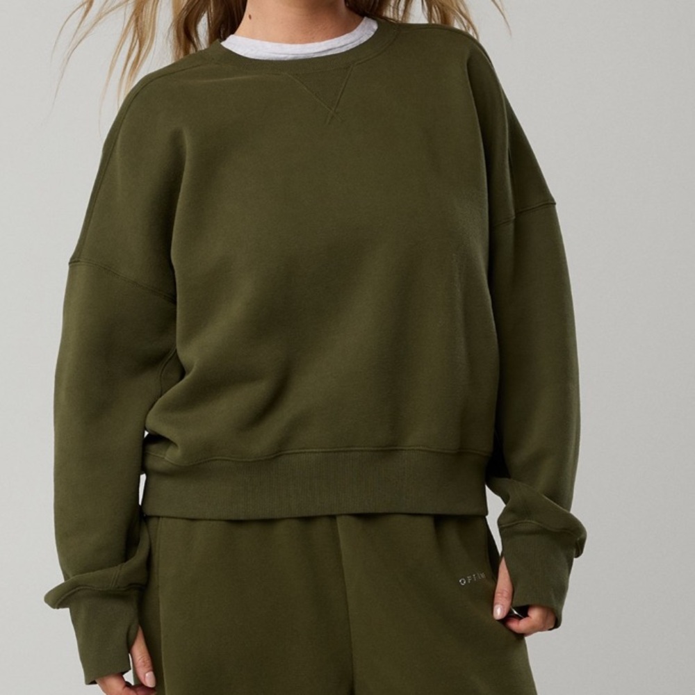 Aerie Cloud Fleece Classic Crewneck Sweatshirt